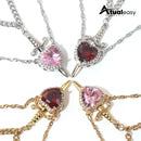 Amor Flamejante™ Colar Espada e Coração