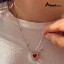 Amor Flamejante™ Colar Espada e Coração