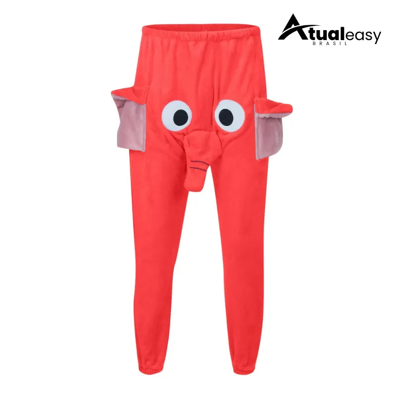 Elefantto™ Calça Moletom Unissex Elefante Inverno