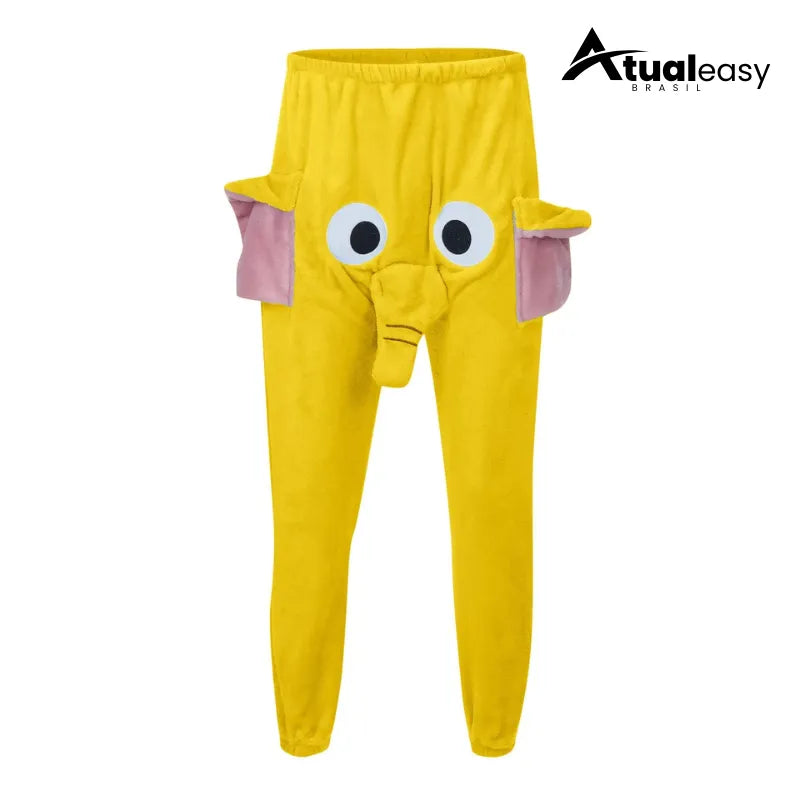 Elefantto™ Calça Moletom Unissex Elefante Inverno